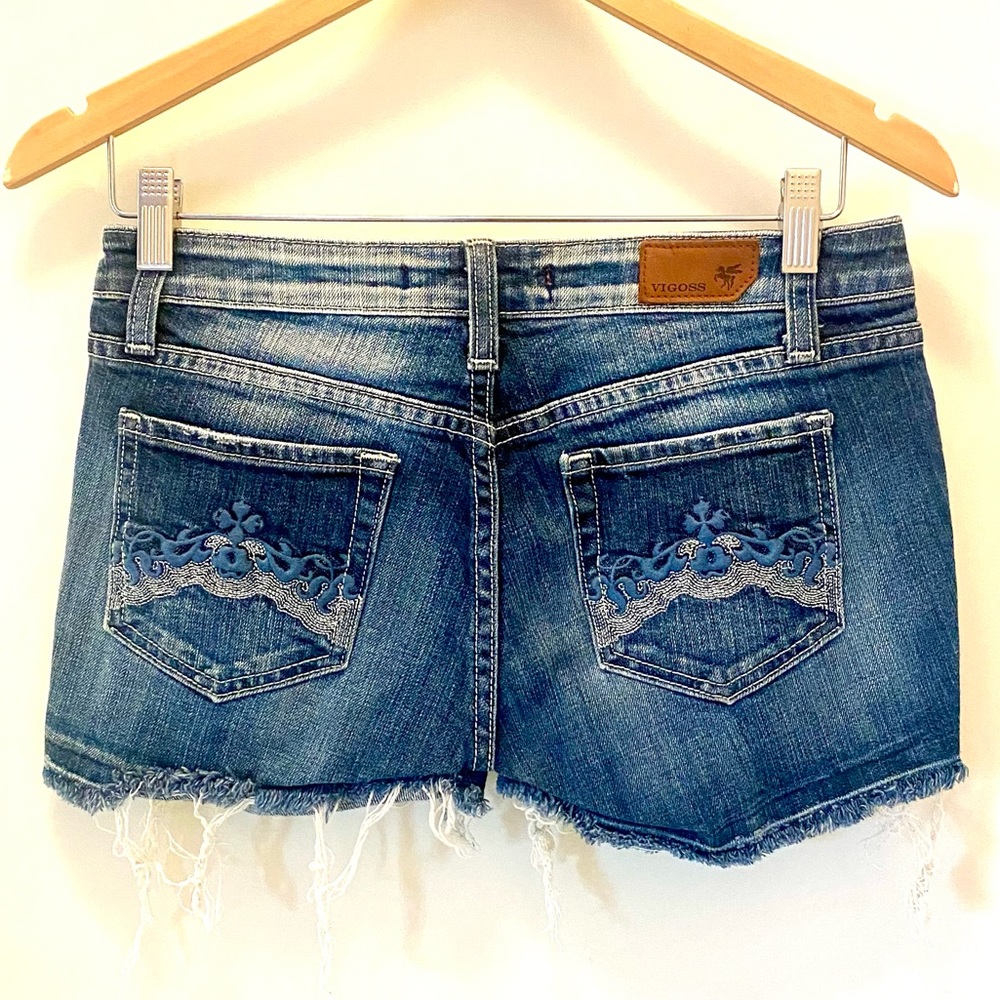 Blue Vigoss denim short shorts, sz 5/6 (28) - Picture 2 of 8